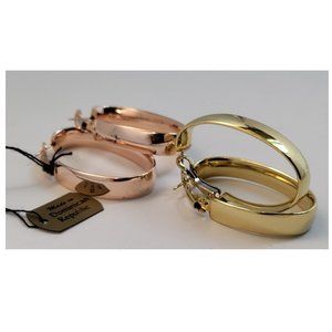 2 Pairs of JCM Yellow and Rose Gold over Solid Ste
